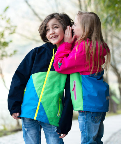 YOUNGSOUL Kinder Wind und Wasserdicht Regenjacke mit Farbblock