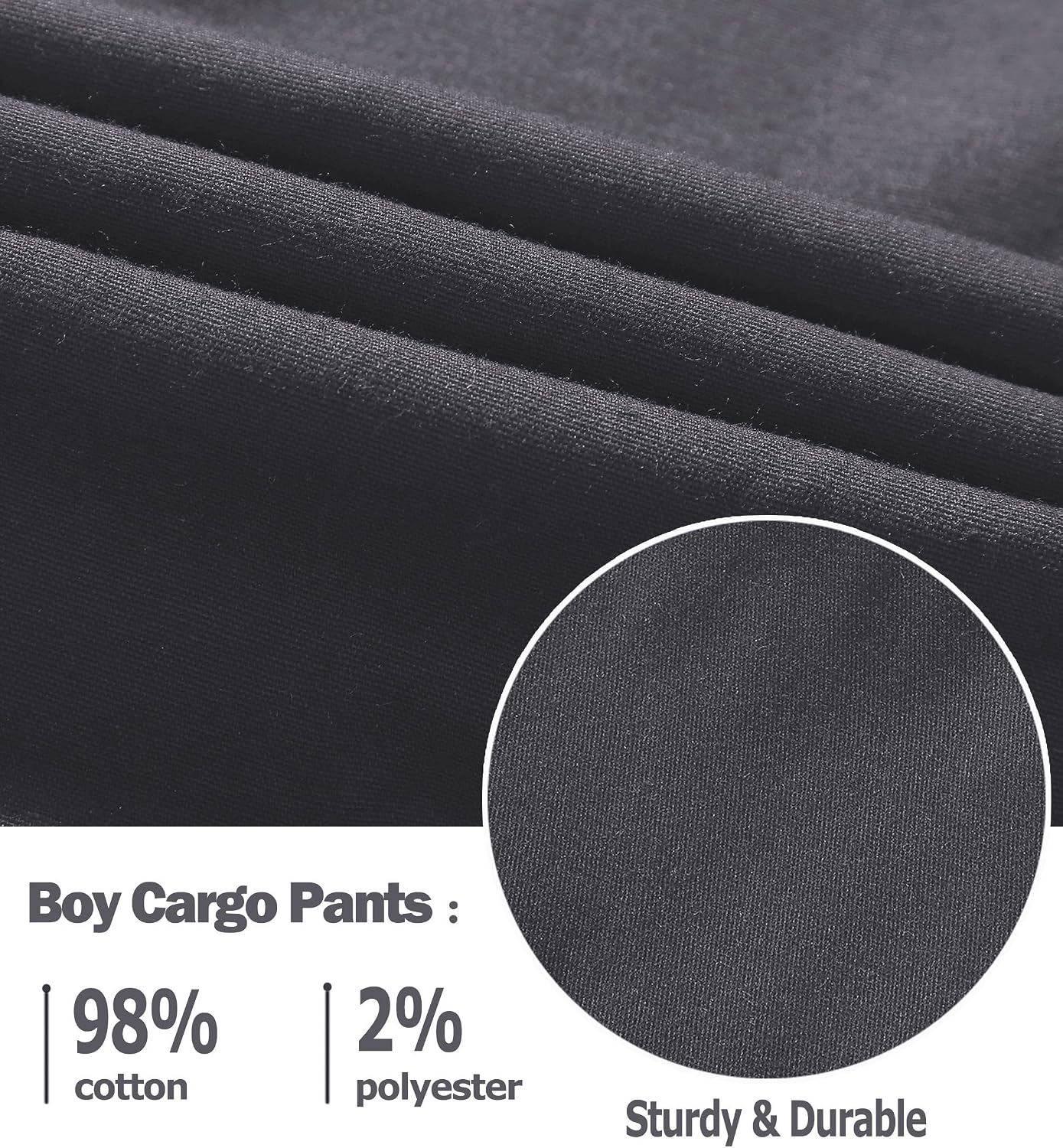 LAUSONS Pants for Boys Cargo Pants Children's Pants Cargo Jogging Pants Leisure Pants with Elastic Band 