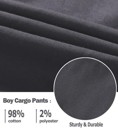 LAUSONS Hosen für Jungen Cargohose Kinder Hose Cargo Jogginghose Freizeithose mit Gummizug