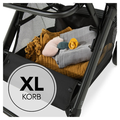 hauck Travel N Care, Dark Olive - Reise Buggy für Kinder ab Geburt bis 22 kg - mit Liegefunktion - Leicht 6,9 kg & Kompakt - Klein Zusammenklappbar - UPF 50+ - EVA Räder - Korb bis 3 kg