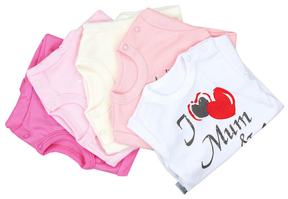 TupTam Baby Body Kurzarm im 5er Pack – Bedruckter Body Baby aus Baumwolle für Jungen und Mädchen