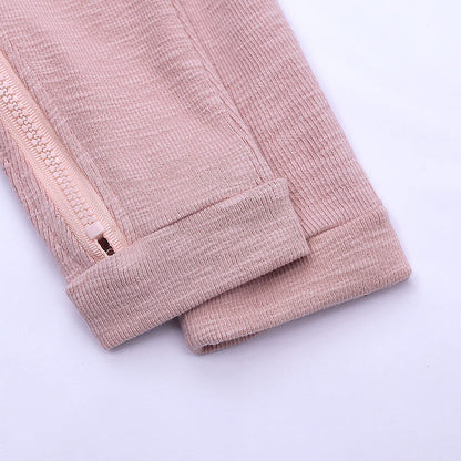 Kleinkind Baby Jungen Mädchen Baumwolle Strampler Langarm Mit Kapuze Reißverschluss Overall Body Baby Herbst Kleidung Pyjamas Outfit