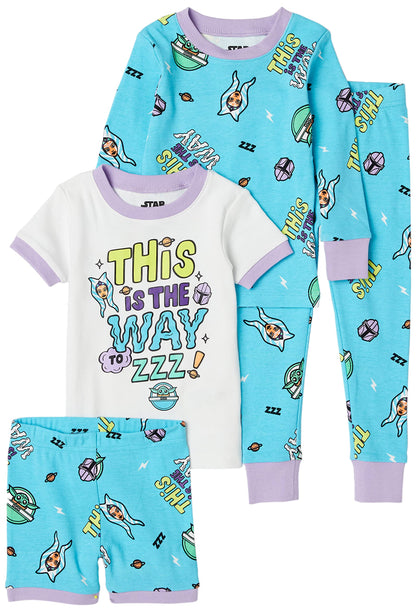 Essentials Disney | Marvel | Star Wars Baby und Mädchen Pyjama-Set, 4-Teilig (Zuvor Spotted Zebra)