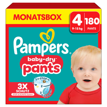 Pampers Baby-Dry Pants Größe 6, 138 Windeln, 13kg-19kg, 360° Passform hilft, Auslaufen zu verhindern