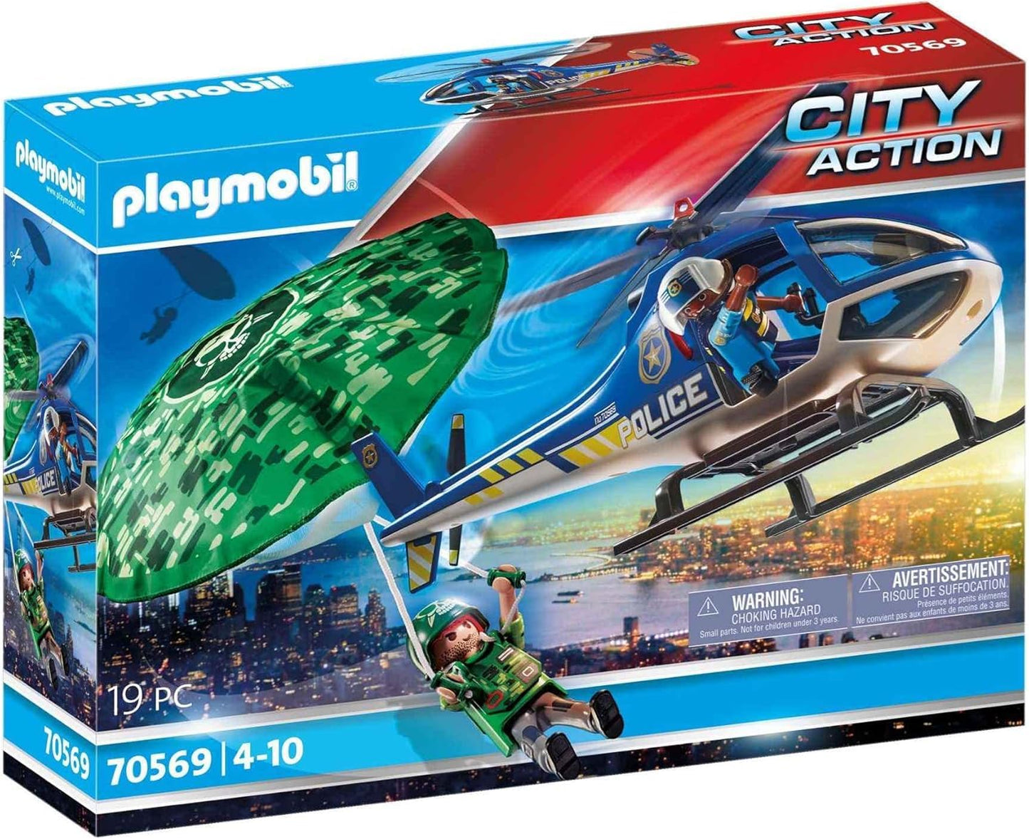 PLAYMOBIL | City Action | Polizei-Hubschrauber | Spielzeug für Kinder ab 4 Jahren | 70569