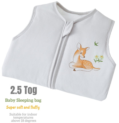 Chilsuessy Baby Sleeping Bag with Legs, 2.5 Tog All-Season Sleeping Bag (CPC Certification) for Infants, Children, Dinosaur Park, 80 cm, Baby Height 90–100 cm