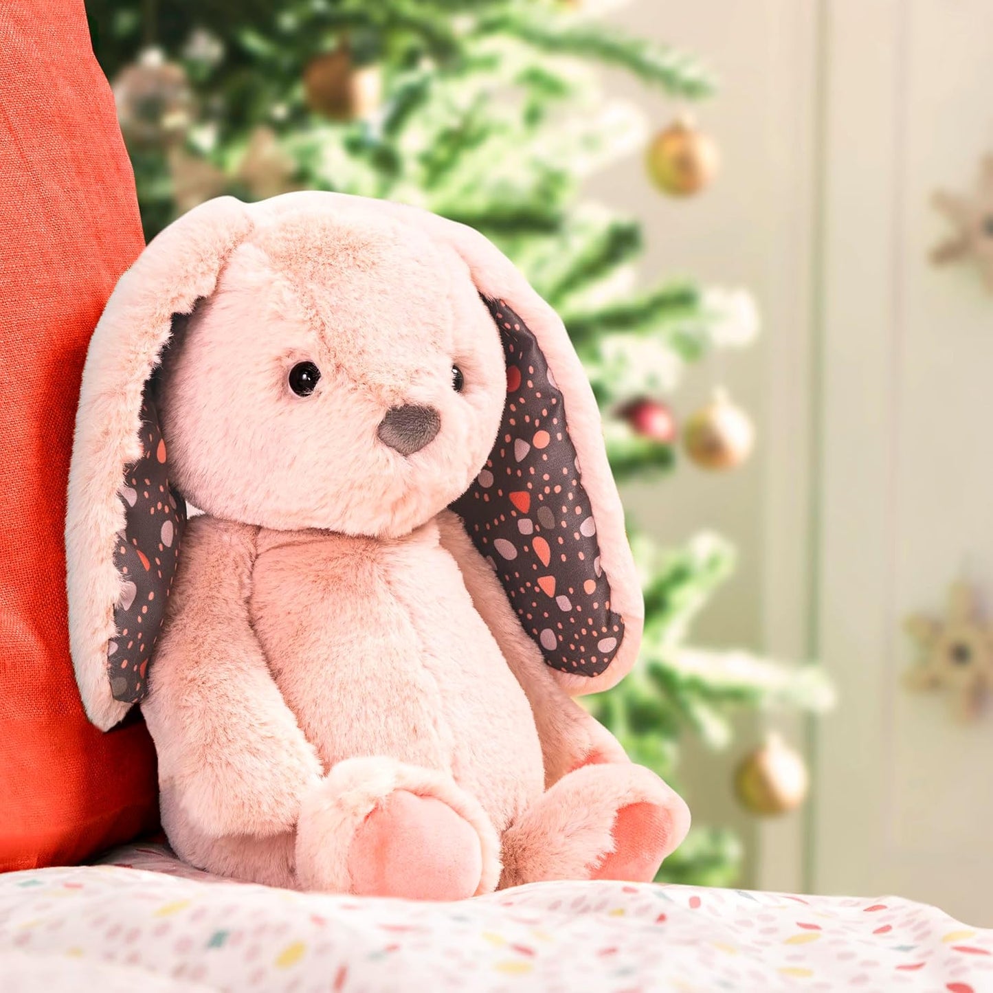 B. toys Kuscheltier Hase – Superweich mit langen Ohren – Plüschtier pfirsichfarben, Baby und Kinder Spielzeug für Mädchen und Jungen ab 0 Monate, Hellrosa