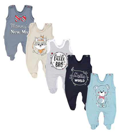 TupTam Baby Unisex Strampler mit Aufdruck Spruch 5er Pack