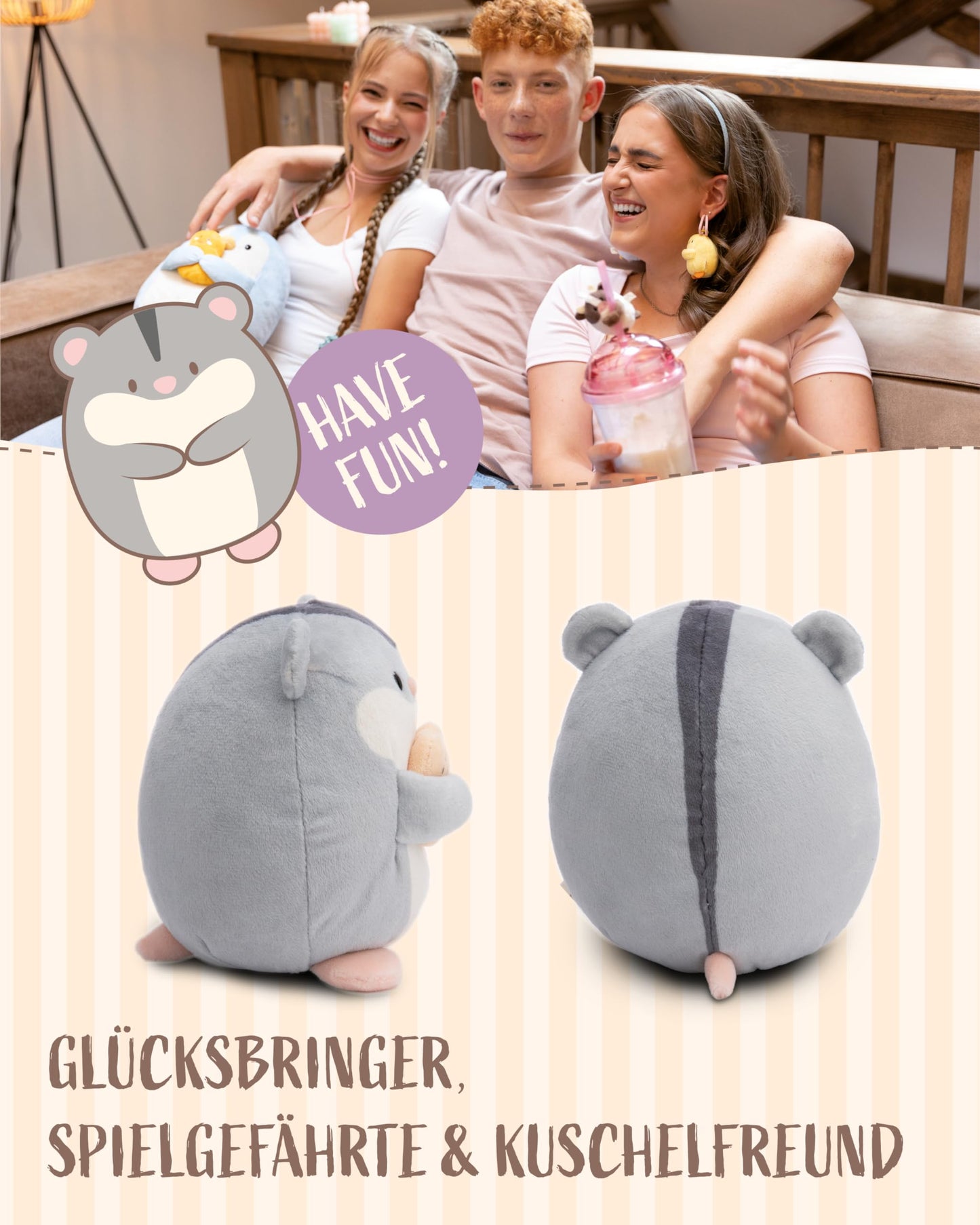 NICI MYMOCHI Fuchs Kuscheltier Geeks 16 cm mit Videospiel in Geschenkbox 11x12x6,5 cm, Flauschiges Stofftier zum Kuscheln, Spielen und Liebhaben - 61151