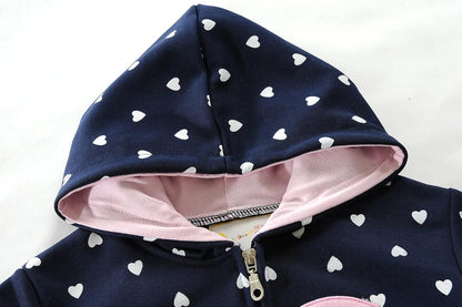 EULLA Children's Girls' Zip Up Hoodie Sweat Jacket Hooded Jacket Hooded Jacket Hoodie Long Sleeve Cotton Unicorn Pullover Hoodie Sweatshirt with Zip 92 98 104 110 116 122