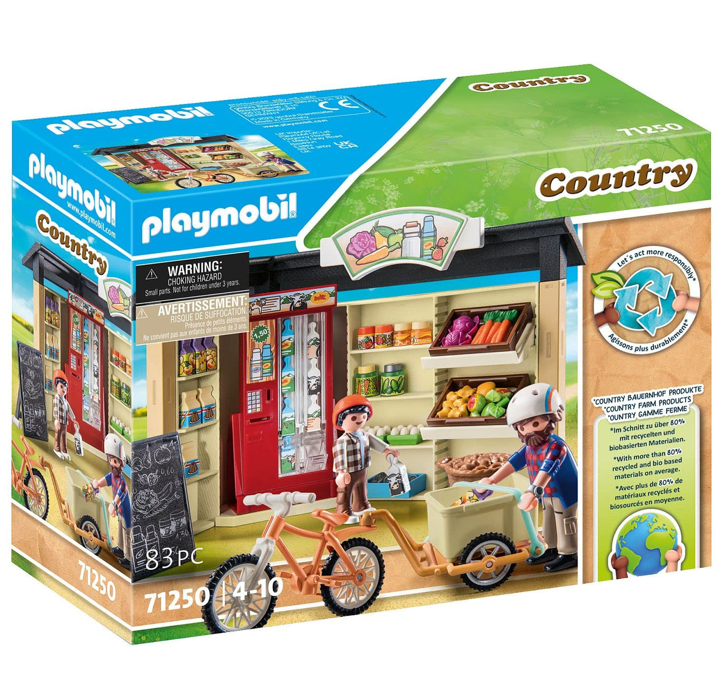 PLAYMOBIL Country 71441 Gemütliches Bauwagencafé, spielerisches Lernen mit liebevoll gestaltetem Bauwagen, detailreicher Austattung und einem Gänseteich, nachhaltiges Spielzeug für Kinder ab 4 Jahren