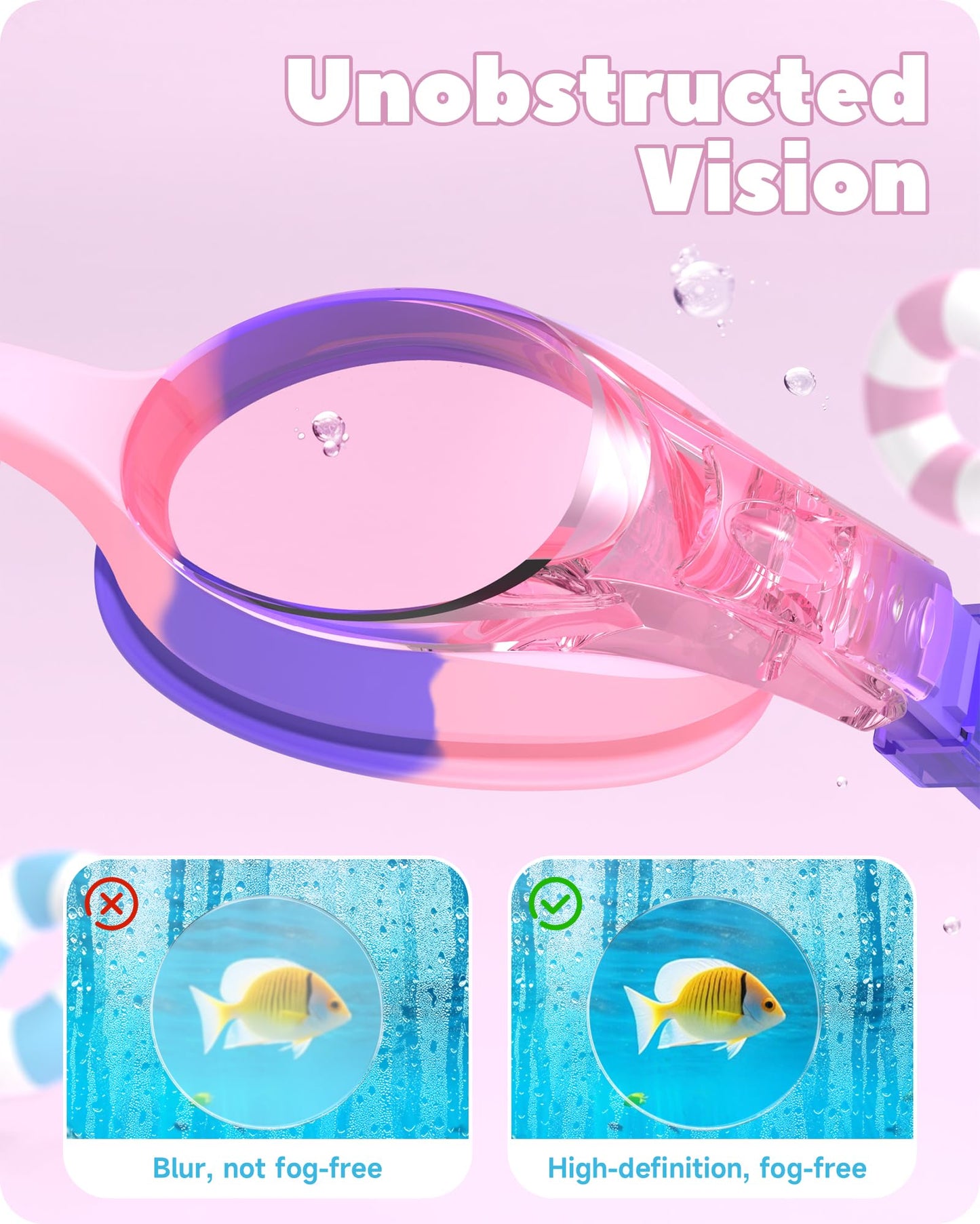 Findway Schwimmbrille Kinder,Schwimmbrille für Kinder Jungen Mädchen Junior, UV-Schutz Anti Nebel Kinder Schwimmbrille für Alter 3-12 Jahre