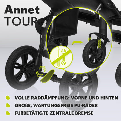 LIONELO Annet Plus Buggy up to 22 kg with Reclining Function, Small Folding Pushchair with Accessories, EVA Foam Wheels, Mosquito Net, Foot Cover Drink Holder, Basket Dreamin