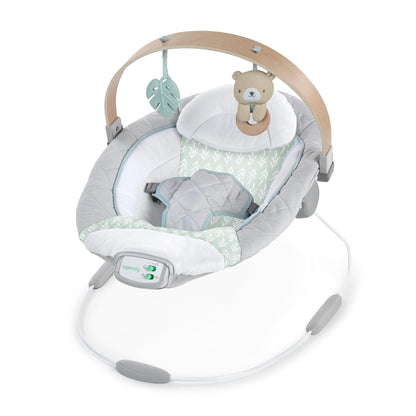 Ingenuity, InLighten Babywippe Babyschaukel mit Lichtern, Nate Bunny, Spielzeugleiste, Vibrationen, Geräuschen, Tummy Time Kissenmatte, bis zu 20 lbs, Neugeborenes+