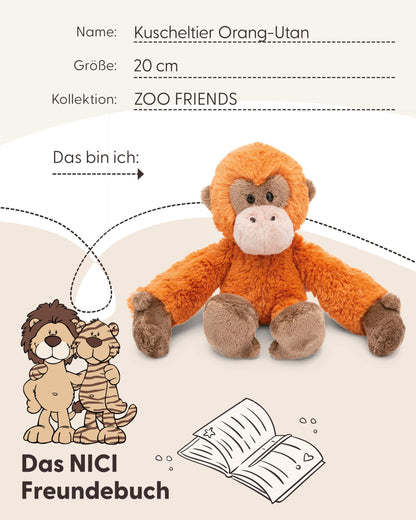 NICI Kuscheltier Giraffe 20cm Zoo Friends
