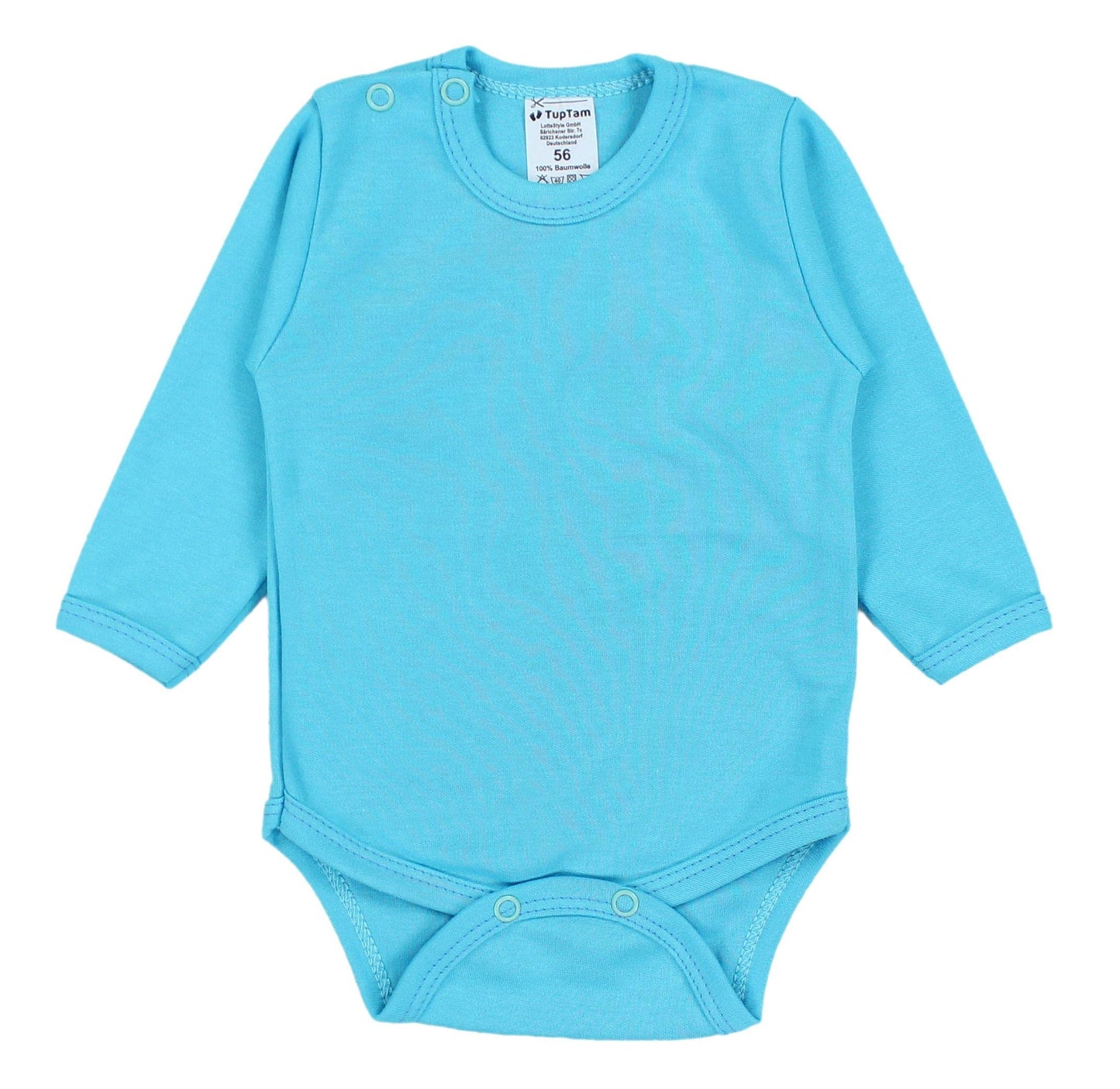 TupTam Baby Body Langarm – Weicher Body Baby 5er Pack aus Baumwolle, Unifarben, OEKO-TEX Zertifiziert