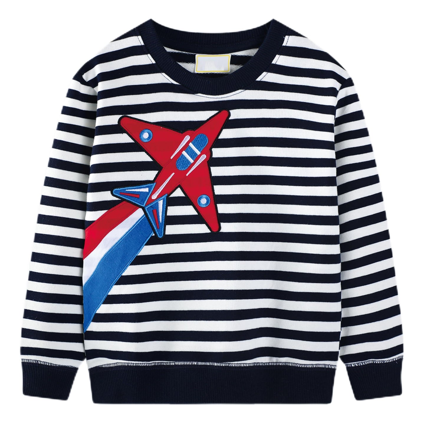 Boys' Pullover Sweatshirt Kids Casual Long Sleeve Tops Animal Aeroplane Winter Warm Striped Tops Age 2-7 Years