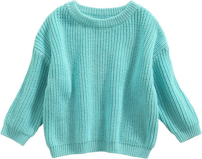 L&ieserram Baby Mädchen Jungen Gestrickt Pullover Jumper Neugeborenen Kinder Langarm Strickpullover Einfarbige Pulli Kleinkinder Kleidung Outfit Knitted Sweater 0-5 Jahre
