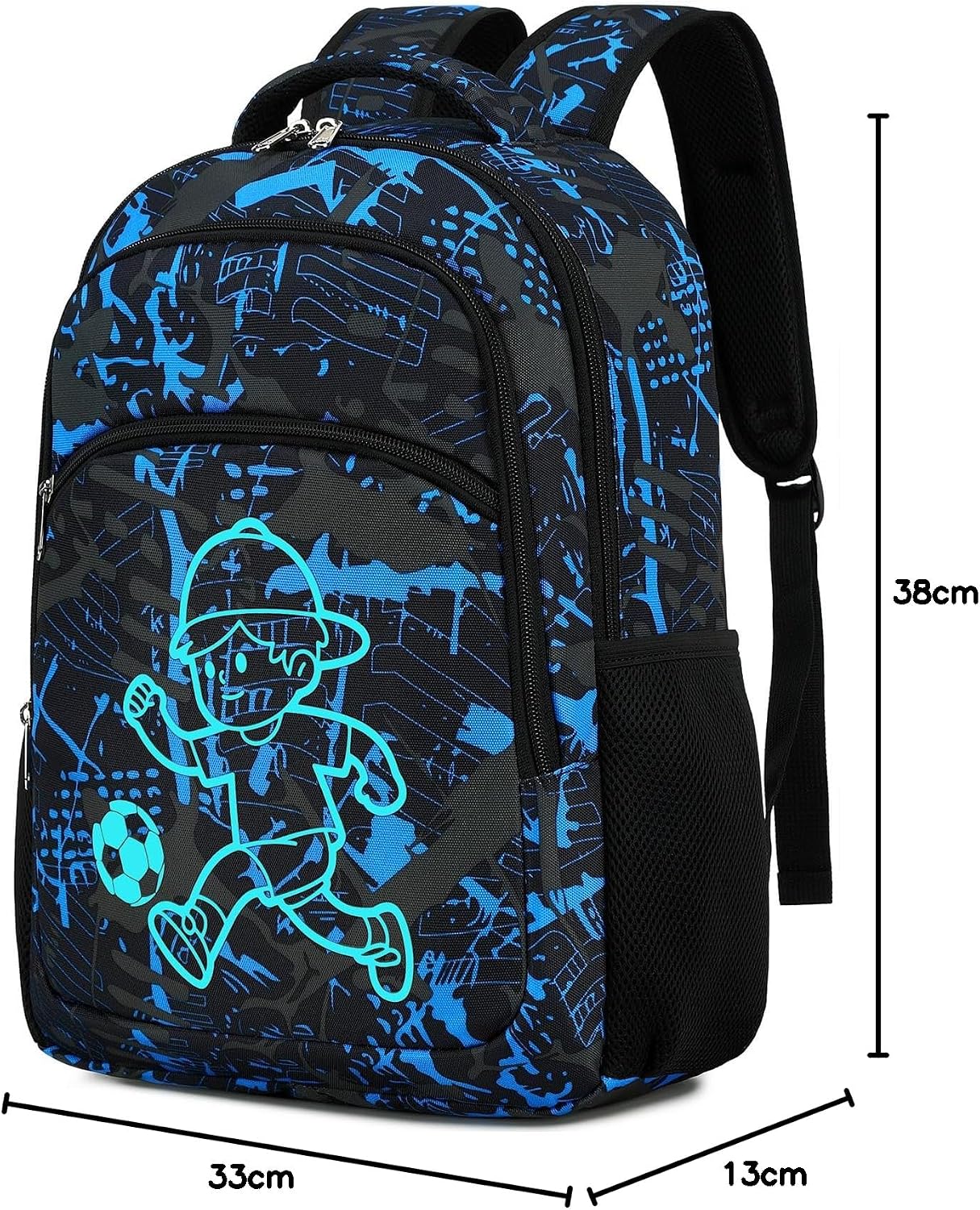 Kinderrucksack Jungen Kinder Rucksack Tagesrucksack Vorschulrucksack Kindergartentasche Schulrucksack für Schule Kita 38cm 3-8Y