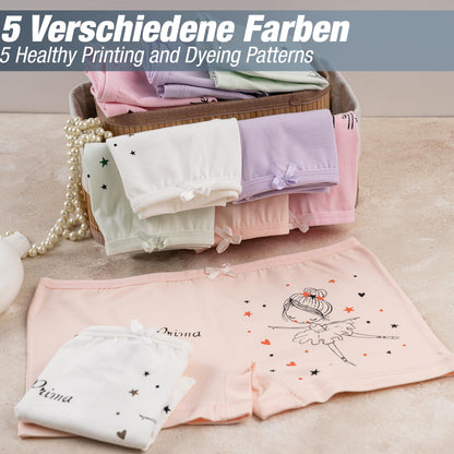 LOREZA ® 10er Pack Mädchen Pantys Boxershorts Unterwäsche aus Baumwolle - Gr. 92-170