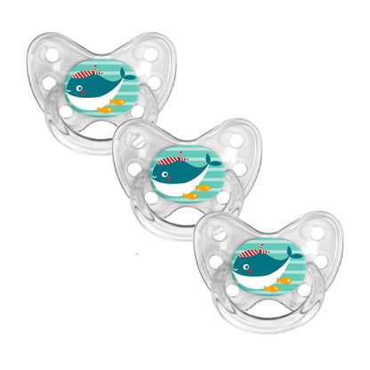 dentistar Silikon Schnuller 3er-Set - Größe 3, ab 14 Monate - Zahn- & kieferfreundlicher Nuckel mit Dental-Stufe – BPA-frei – Made in Germany - Trecker, Grün - Meloni2