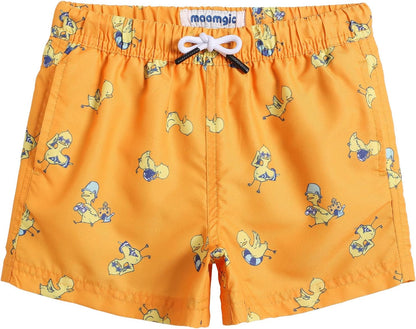 MaaMgic Boys’ Small Swimming Shorts, Quick-Drying Board Shorts with Mesh Lining, Pockets and Adjustable Drawstring