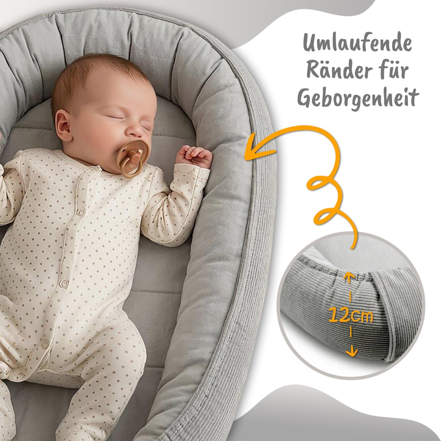 Nestchen Baby - Babynestchen Neugeborene Minky Babynest für Kinderbett Vielseitiges tragbar Nest kuschelnest zubehör für babybett warm Winter coccon Teddybären