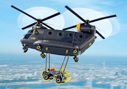 PLAYMOBIL City Action 71149 SWAT-Rettungshelikopter, detailreicher SWAT-Rettungshelikopter mit Licht- und Soundmodul, Spielzeug für Kinder ab 5 Jahren