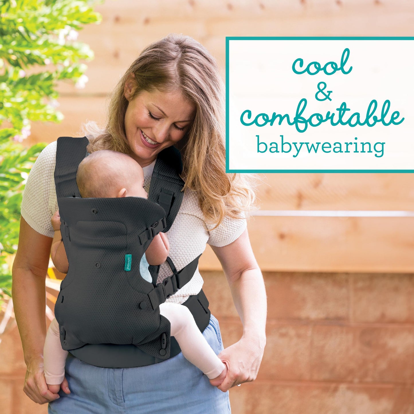 Infantino Flip Advanced 4-in-1 Babytrage, Ergonomisch, Umwandelbar, mit Blickrichtung Nach Innen und Außen, Vorne und Hinten Tragbar für Neugeborene bis Kleinkinder von 3,6-14,5 kg, Grau