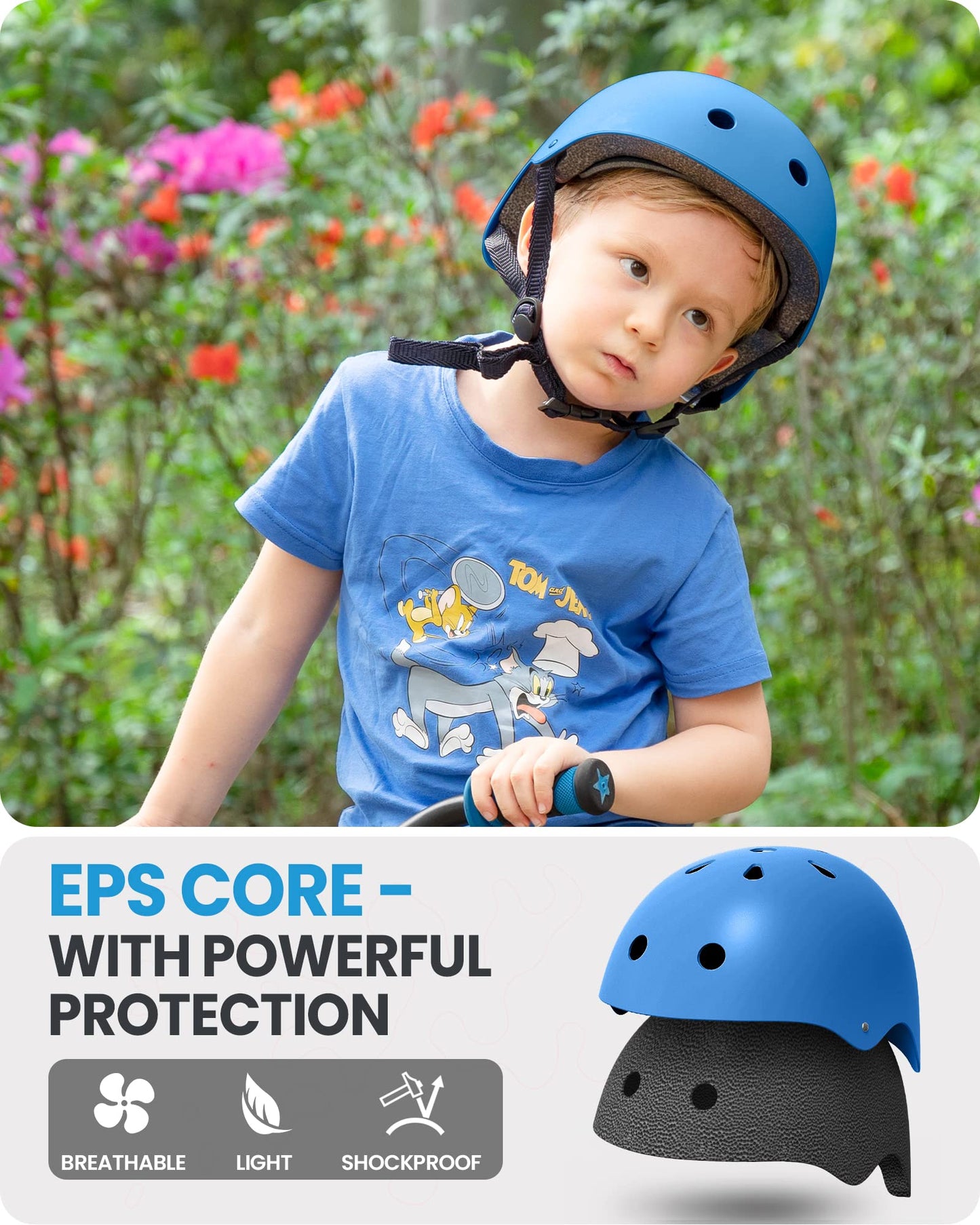 OutdoorMaster Youth &amp; Kids Bike Helmet - Adjustable Multi-Sport Skateboard Helmet with Removable Liners for Balance Bike, Toddler Scooter, ONE Wheel Hoverboard 