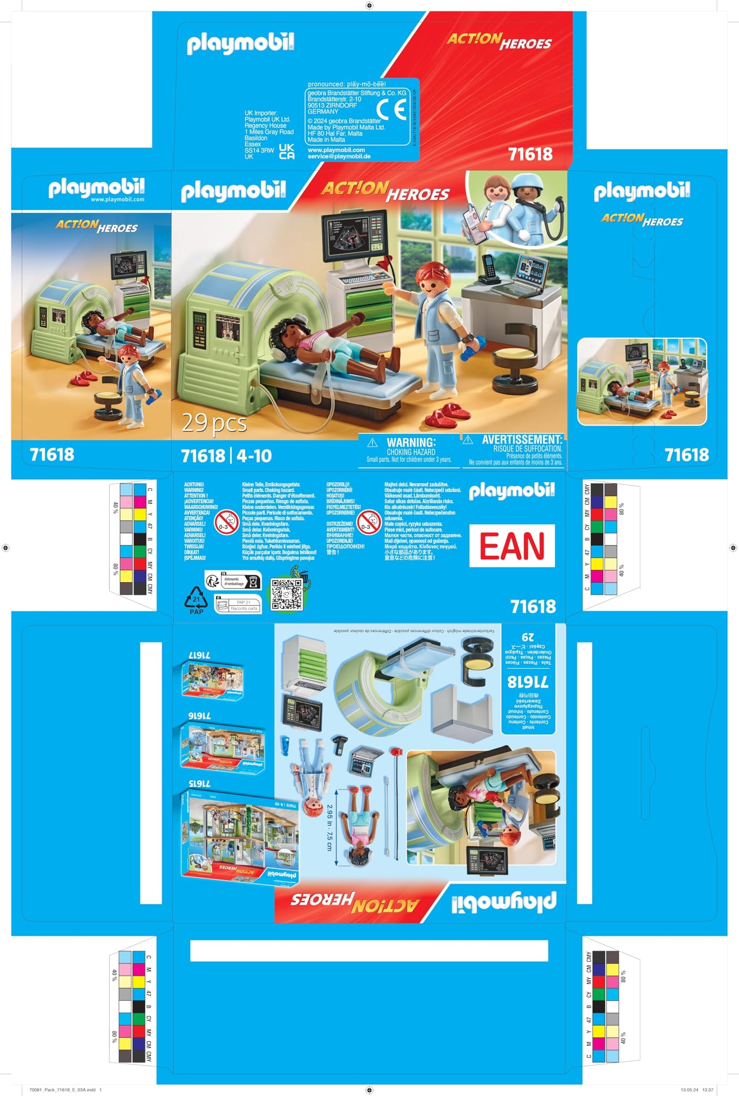PLAYMOBIL | Action Heroes | Kinderarzt mit Teddybär | nachhaltiges Spielzeug für Kinder ab 4 Jahren | 71619