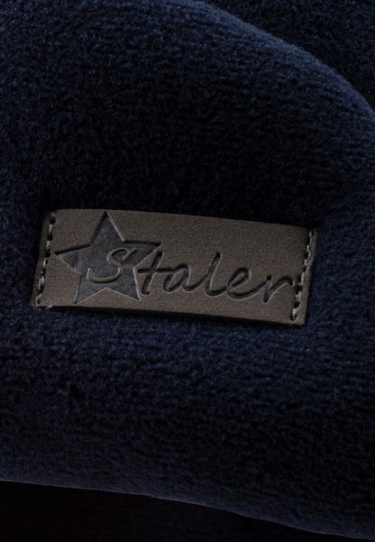 Sterntaler Aviator Hat with Ribbed Pattern - Subtle Striped 
