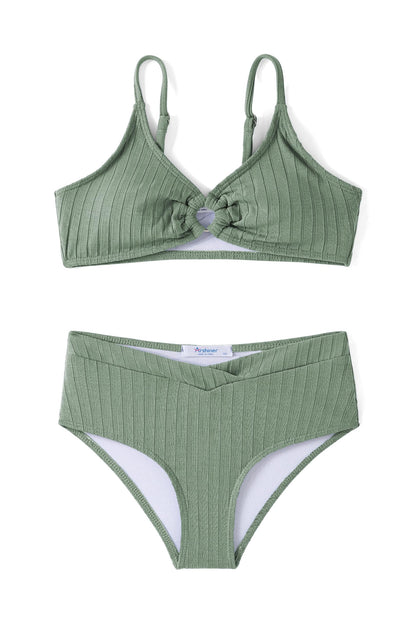 Arshiner Mädchen Bikini-Set Sommer Kinder Badeanzuge Zweiteiliger Mode Tankini Hautfreundlich Atmungsaktiv Bikinis für Mädchen 5-14 Jahre