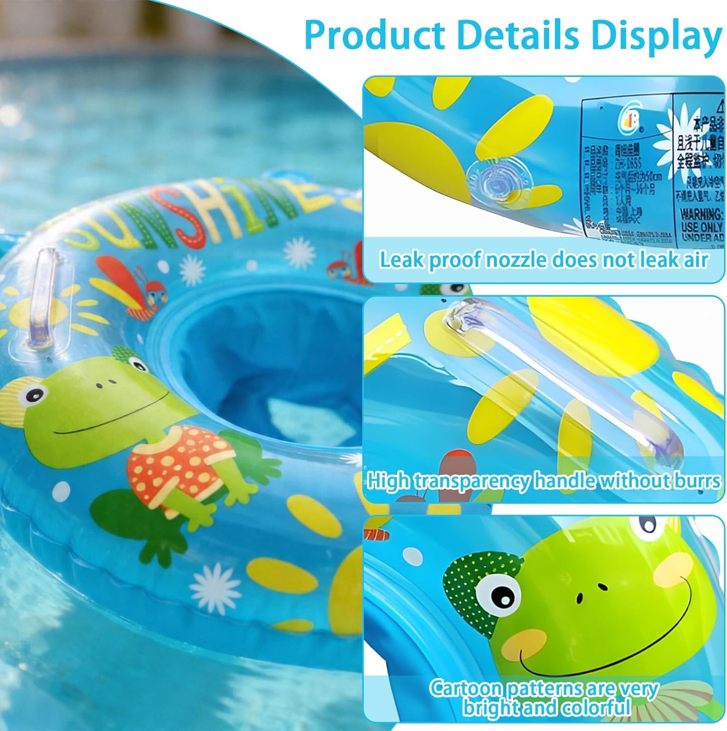 Baby Schwimmring, Baby Schwimmen Ring, Schwimmhilfe mit Schwimmsitz, Schwimmreifen für Kleinkind von 6 Monate bis 48 Monate, Schwimmlernhilfe für Mädchen und Jungs