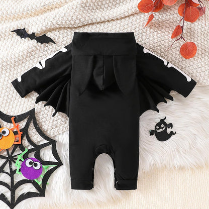 Halloween Kostüm Baby Fledermaus Skelett Strampler
