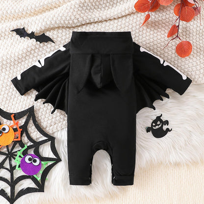 Halloween Kostüm Baby Fledermaus Skelett Strampler