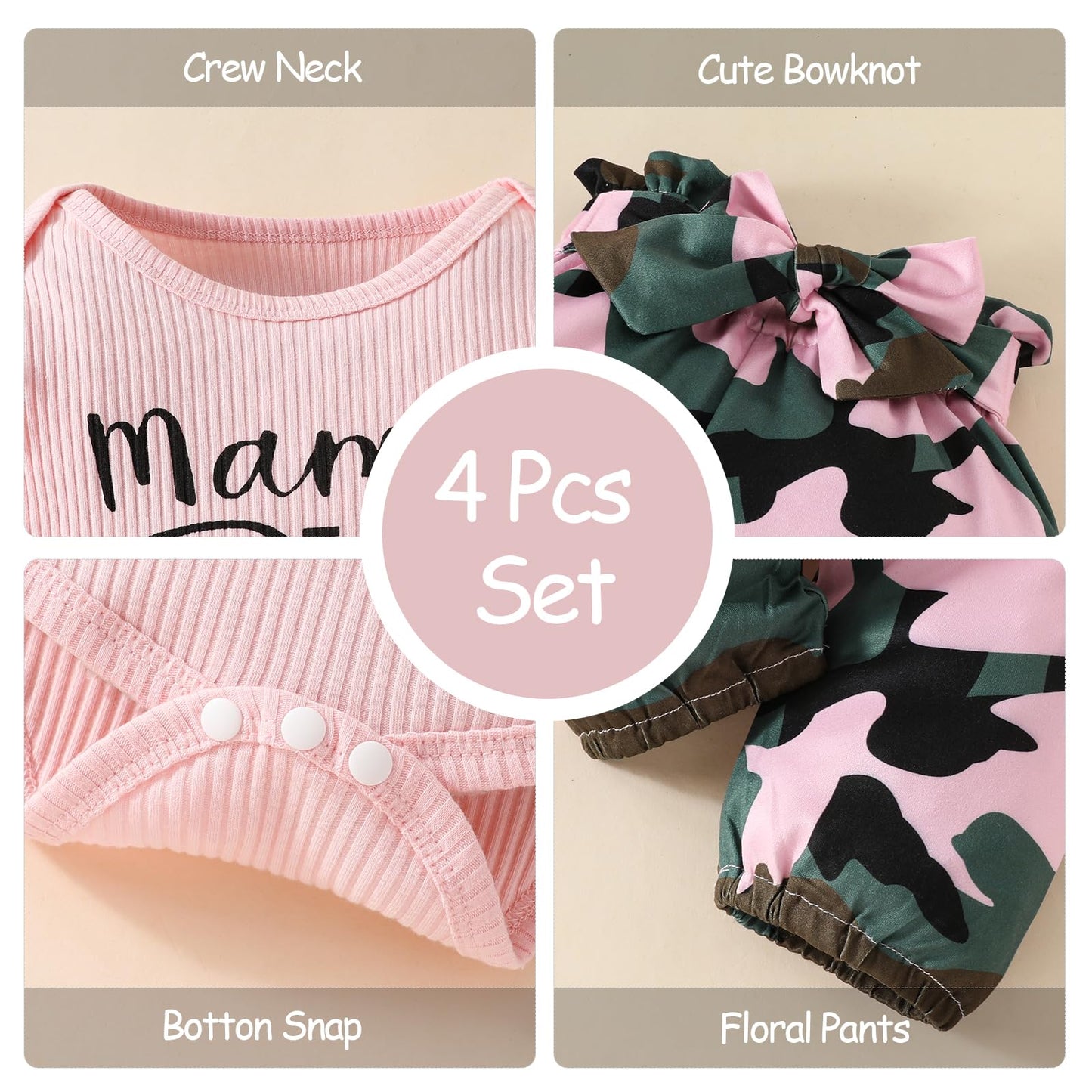 Neugeborenes Baby Mädchen Kleidung Kleinkind Gerippte Rüschen Langarm Strampler + Floral Hosen + Stirnband Nette Herbst Outfit Set