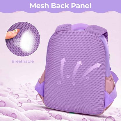 Tanou Backpack Nursery for Girls, Ultra Light Nursery Backpack Girls, Cute Nursery Backpack with Chest Strap for Preschool Nursery, purple, childish