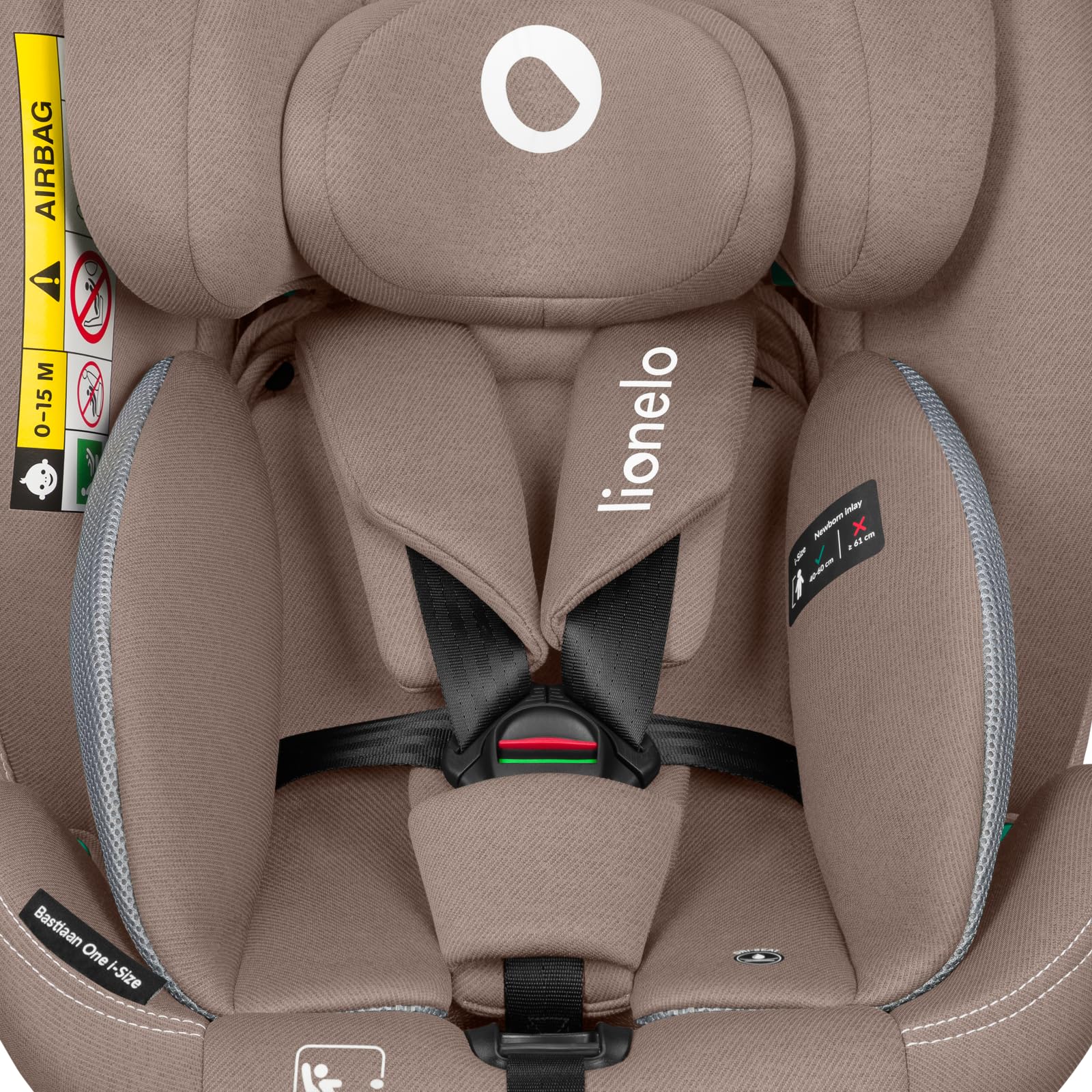 LIONELO Bastiaan i-Size One 360o drehbarer Autositz für Kinder von 40-150 cm, Montage in Fahrtrichtung und entgegen der Fahrtrichtung möglich, ISOFIX Pas TopTether Einstellbare Rückenlehne - Meloni2