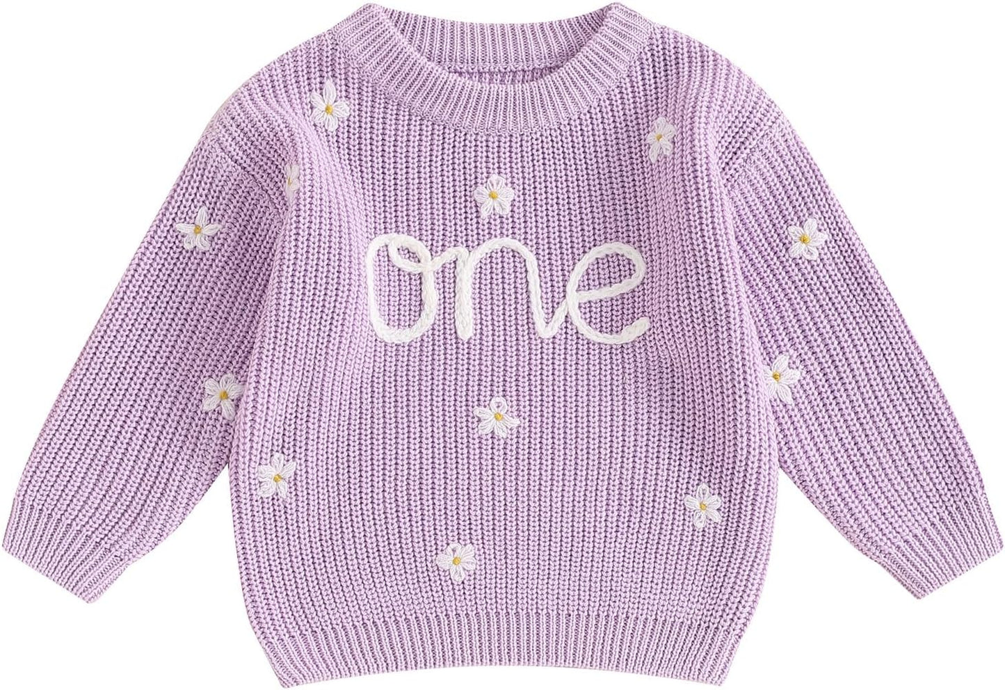 L&ieserram Baby Mädchen Jungen 1. Geburtstag Gestrickt Pullover Jumper Langarm Strickpullover Pulli Kleinkinder Kleidung Outfit Knitted Sweater 1 Jahr
