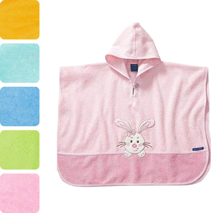 Morgenstern Bath Poncho Children's Baby Girls Boys 100% Cotton Oeko-Tex Baby Bath Towel Hooded Towel Bathrobe Terry Cloth