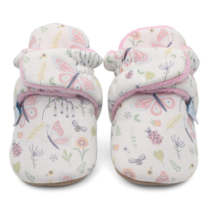 Dotty Fish Baby Winter Boots - Warm Non-Slip Cotton Crawling Shoes with Suede Sole - 0-24 Months