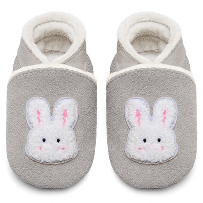 IceUnicorn Baby's Crawling Shoes, Winter First Walking Shoes, Baby Lined Leather Shoes, Soft Leather, Suede Soles, Leather Slippers