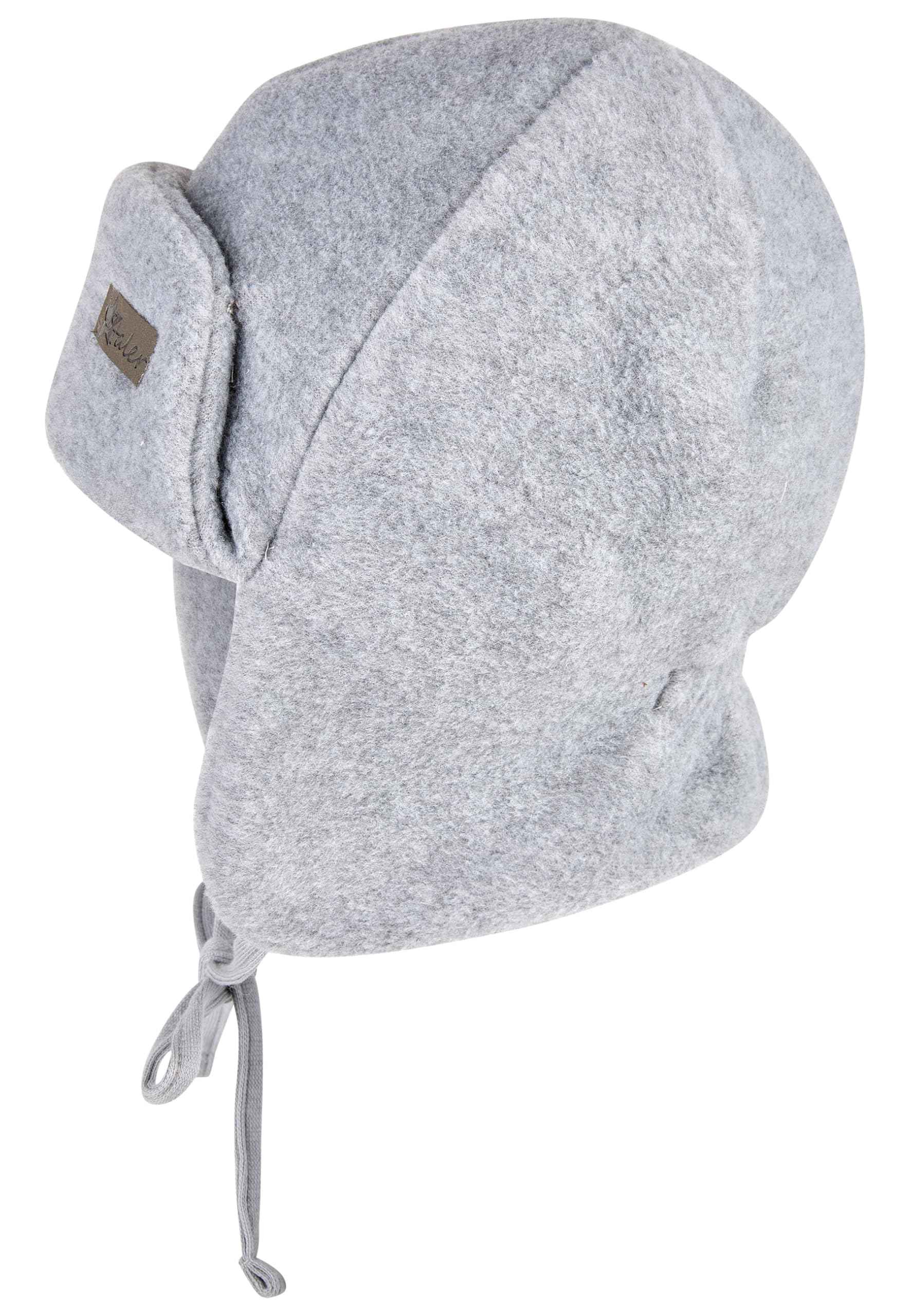 Sterntaler Aviator Hat with Ribbed Pattern - Subtle Striped