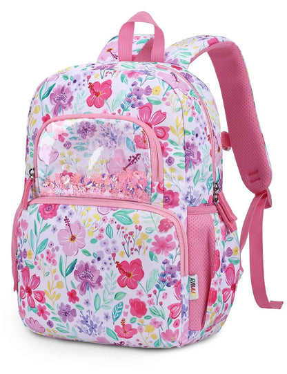 Kinderrucksack für Mädchen 5–8 Jahre, 12L Leichter & Wasserabweisender mit Brustgurt, Perfekt für Vorschule & Grundschule，Regenbogen