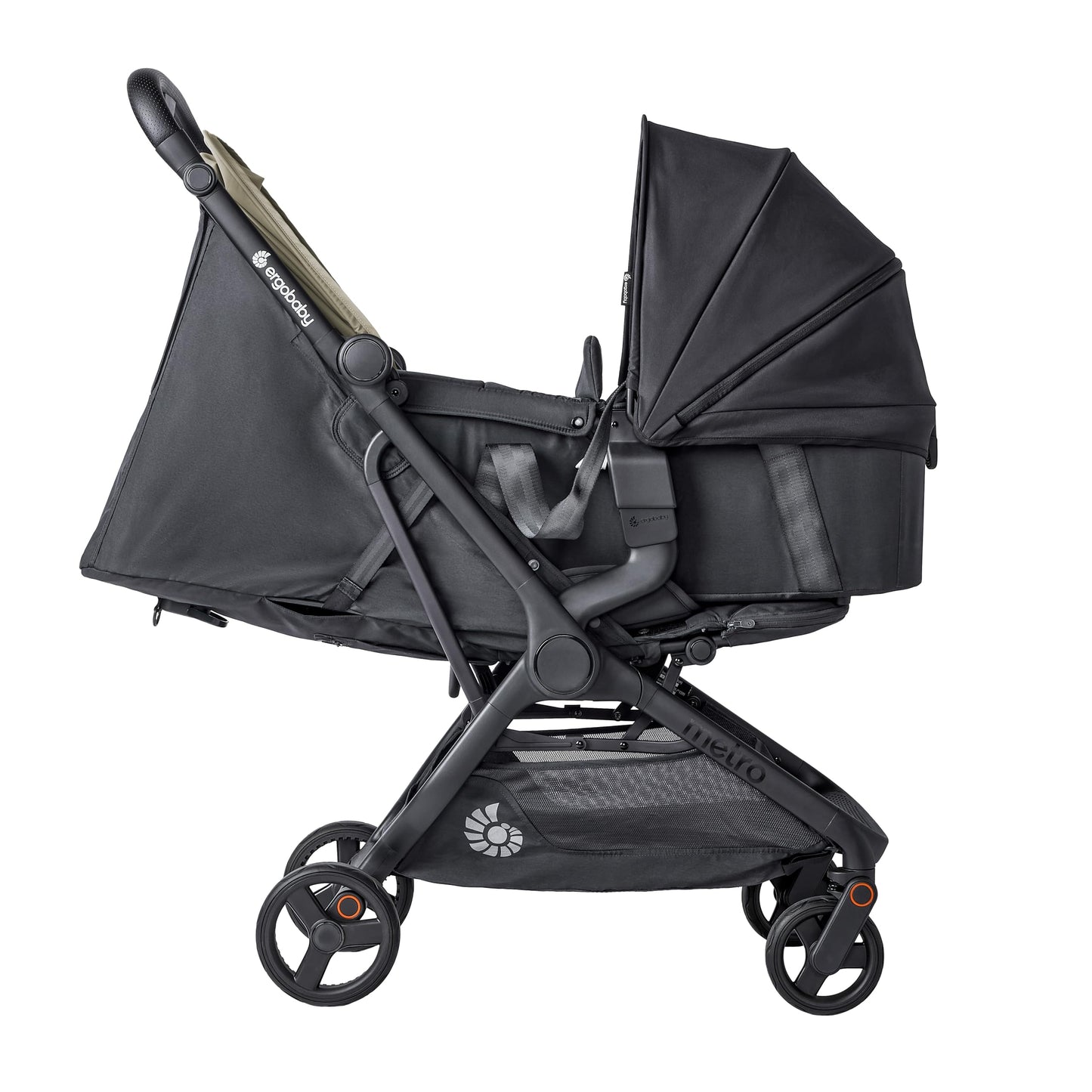 Ergobaby Metro3 Kinderwagen Buggy mit Liegefunktion, Baby-Buggy ab Geburt bis 22kg (0-4 Jahre), Zusammenklappbar und Autositz Kompatibel, höhenverstellbarer Griff, ergonomischer Sitz, Graphite Grey