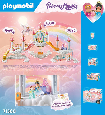 PLAYMOBIL Princess Magic 71360 Heavenly Baby Cloud, Magic Nursery in the Clouds, Includes Baby Cradle, Rocking Horse, Teddy Bear and More, Toy for Children from 4 Years