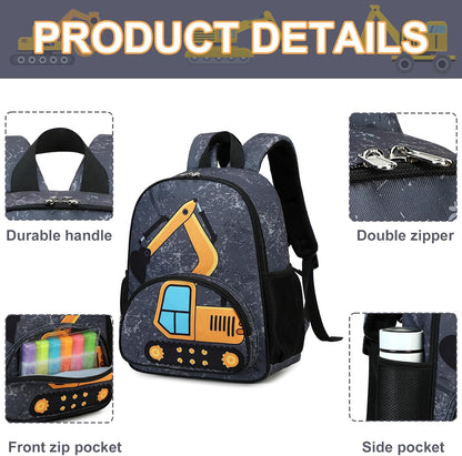 Kinderrucksack Jungen Kinder Rucksack Tagesrucksack Vorschulrucksack Kindergartentasche Schulrucksack für Schule Kita 38cm 3-8Y