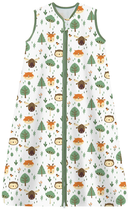 Chilsuessy Summer Baby Sleeping Bag, Small Children’s Sleeveless Pyjamas for Summer and Spring, 100 % Cotton