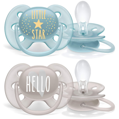Philips Avent ultra soft Schnuller - 4er Pack, BPA-freier, extra weicher Schnuller für Babys von 0-6 Monaten, inklusive Transport- und Sterilisationsbox, (Modell SCF091/35) - Meloni2